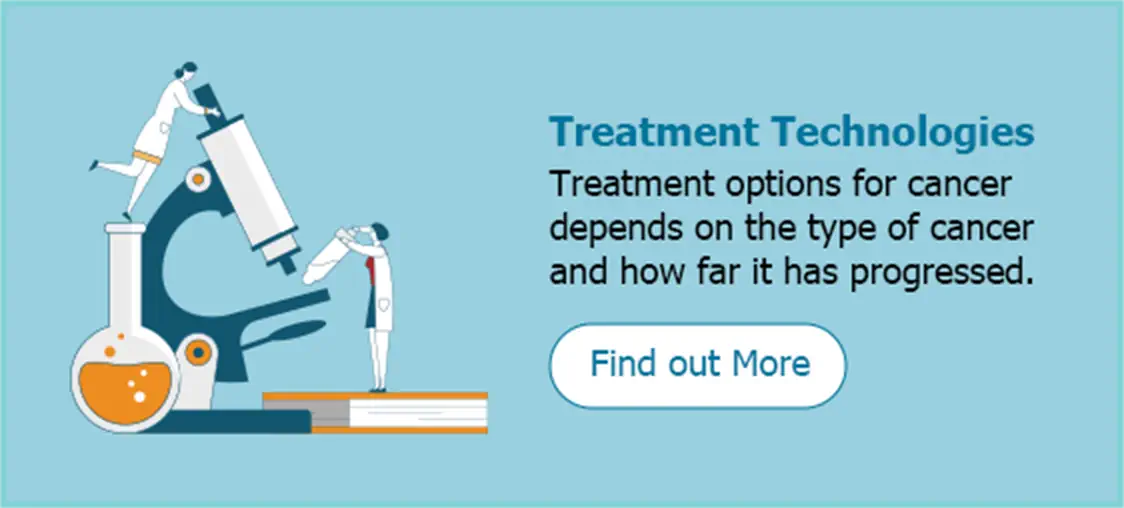 Treatment Technologies
                    Treatment options for cancer depends on the type of cancer and how far it has progressed.